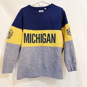 Michigan Wolverines NFL Crewneck Sweater - Blue, Yellow, Gray